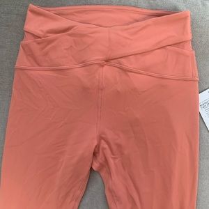 NWT Lululemon Aligned Angles SHR Tight 28” Coral 6